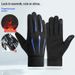 Pulse Men's Cycling Touchscreen Fleece Lined Warm Non-Slip Driving Two-Finger Motorcycle Winter Fishing Gloves_viptrois.com