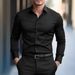 Muscular Business No-Iron Professional Workwear, Summer Anti-Wrinkle Casual Shirt, Men's Long-Sleeve Shirt_viptrois.com