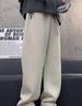 Men's Clothing Relaxed, Heavyweight Sweatpants, Straight Leg, Drawstring, Wide Leg, Curved Trousers, Loose Fitting Washed Athletic Pants._viptrois.com