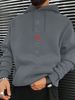 Men's Autumn And Winter Casual Fashionable Loose Hooded Sweatshirt BLACK Letter Pattern Printed Warm Long Sleeved Pullover_viptrois.com