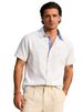 2026 Men's Summer Longline Buttoned Cotton-Linen Padded Loose-Fitting Short-Sleeved Casual Shirt (Large Size)_viptrois.com