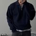 Men’s Korean-Style Zip-Up Sweater – Oversized Lapel Collar, Thick & Stylish For Winter Streetwear_viptrois.com
