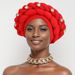 Muslim hat Crepe double braid big rhinestone heavy African national turban hat_viptrois.com