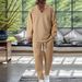 Solid Color Texture Fashion Casual Men's Suit_viptrois.com