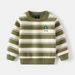 kids'clothing Fashion striped sweater Children's embroidered base sweater baby sweater_viptrois.com