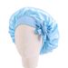 Children's milk silk ribbon headscarf hat baby satin nightcap knotted shower cap JDKB-21B_viptrois.com