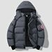 His & Hers US Map Patch Puffer Jacket - Couple's Winter Coat With Detachable Arm Badge, Windproof Streetwear_viptrois.com