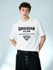 Men's 100% Cotton DBSIDIAN CLUB Diamond Printed Short Sleeve T-Shirt 2025 New Summer Trend Casual Round Neck Regular Fit Streetwear Graphic Tee_viptrois.com