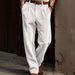 Men's High-Waisted Corduroy Dress Pants Casual Business Trousers Straight Leg British Style Wrinkle Free_viptrois.com