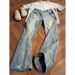 Men's Stylish Slim Fit Jeans Lightning Bolt Pattern Trendy Slightly Flared Straight Leg Trousers For Students_viptrois.com