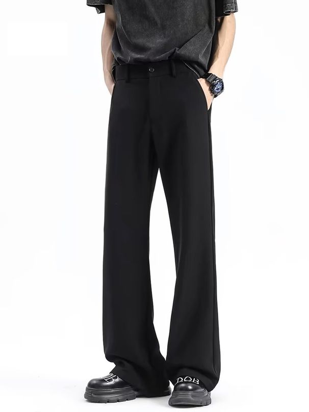 Men's Clothing Spring And Autumn New Straight Cleanfit Flared High End Casual Long Trousers Men_viptrois.com