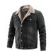 Men's Denim Jacket, Autumn And Winter Jacket With Fleece, Casual Foreign Trade Men's Wear, European And American Fashion_viptrois.com