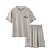 Men's Clothing Stylish Casual Shorts & T-Shirt 2-Piece Set - Trendy Color Blocking & Embroidery Design - Breathable Polyester - S/M/L/XL/2XL/3XL/4XL_viptrois.com