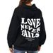 Love Never Fails Letter Print Sweatshirt Spring Autumn Casual Men And Women Long Sleeve Hoodie_viptrois.com