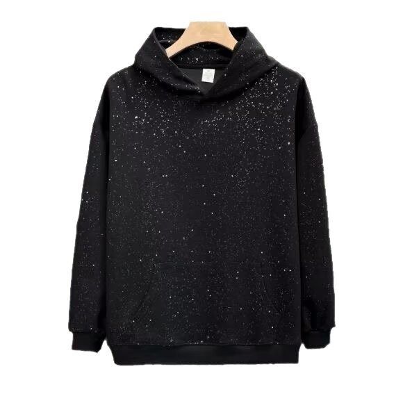 Autumn Starry Sky Hoodie Couple's Versatile Coat Men's Retro Black Hoodie_viptrois.com