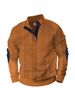 Unbeatable Quality Trendy Fashion New Jacquard Buckle Henley Spring And Autumn Long Sleeve Embroidered Hoodie With Patchwork_viptrois.com
