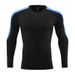 Men's Clothing Tights Long-Sleeved T-Shirt High Elastic Quick-Drying Breathable Sports Running Training Fitness Clothes Round Neck_viptrois.com
