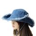 Women's Hats New Retro Casual Washed Denim Fisherman Hat Women's Fashion Outdoor Mountaineering Hat Simple Sunshade Sun Protection Hat_viptrois.com