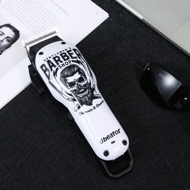 Ubeator Clipper Skull Design Digital Hair Trimmer Rechargeable Electric Men's Cordless Haircut Adjustable Steel Blade_viptrois.com