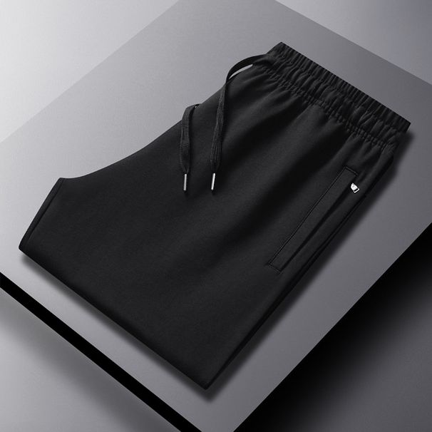 Men's Relaxed-Fit Cotton Sweatpants - Oversized Straight-Leg Lounge Pants For Casual & Sportswear (Black, Light Gray, Dark Blue, Dark Gray)_viptrois.com