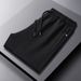 Men's Relaxed-Fit Cotton Sweatpants - Oversized Straight-Leg Lounge Pants For Casual & Sportswear (Black, Light Gray, Dark Blue, Dark Gray)_viptrois.com