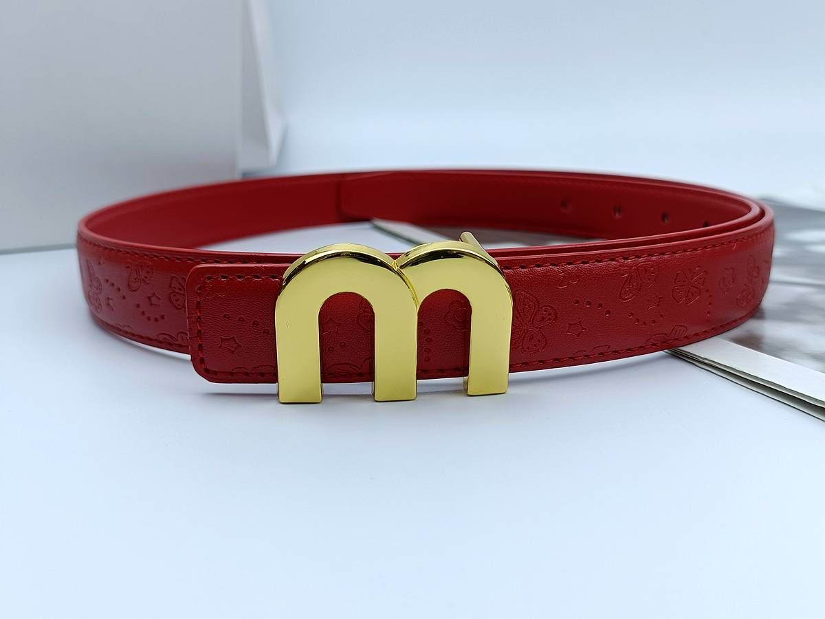 European and American New Fashion Women's Belt Personalized Letter M Buckle Versatile Korean Fashion Decorative Jeans Belt_viptrois.com