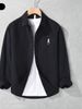 Men's Clothing Casual Cotton Long Sleeve Shirt Simple And Versatile Cartoon Embroidery Trendy Slim Shirt Men_viptrois.com