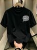 100% Cotton Men Oversized T-shirt Biass Text In Comic Bubble Print Crew Neck Short Sleeve Streetwear Tee_viptrois.com