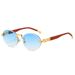 New Round Frame Cut Edge Street Style Trendy Diamond-Studded Personality High-Sensitivity Fashion Sunglasses_viptrois.com