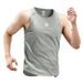 Muscle Men's Vest Sleeveless Waistcoat Summer Ice Silk Breathable Exercise Fitness Round Hem Tide Foreign Trade Cross Border Wholesale_viptrois.com