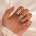 Women Luxury Fingernails Ring Fashion Bowknot Knuckle Nail Ring Decoration Tip Nail Art Charm Crown Flower Crystal Rhinestone Finger Nail_viptrois.com