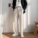 Men's Clothing Simple Drop Feeling Small Suit Trousers Loose Student Straight Wide Leg Casual Suit Trousers_viptrois.com