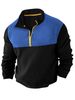Two Pieces Of Men's T-shirt, Double-layer V-neck, Autumn And Winter Style, Fashionable Patchwork, Large-sized Base Layer, Long-sleeved T-shirt For Men_viptrois.com
