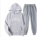 European And American Men's Fashion Spring And Autumn Hooded Solid Color Hoodie Set Men's Pullover Hoodie Set Men's Hooded Sweatshirt_viptrois.com