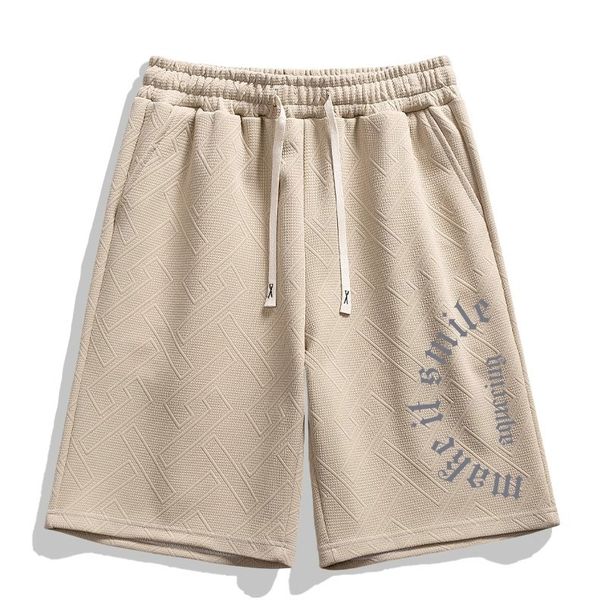 Men's Clothing Thin Casual Cute Printed Shorts Knee Length Loose Pants Quick Drying Sports Ice Silk Casual Shorts_viptrois.com