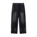 Men's Clothing Split Design Distressed Washed Jeans For Men Spring Style American Trendy Brand Loose Retro Slim Slightly Wide Trousers_viptrois.com
