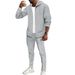 "Men's Lightweight Hooded Half-Zip Sweatshirt For Outdoor Sports Casual Wear - Breathable Polyester Fabric Long Sleeve Pullover With Adjustable Hood_viptrois.com