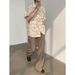 Men's Clothing Collar Design Niche Vintage Short Sleeved Floral Shirt Men Couple Vintage Retro Loose Beach Shirt_viptrois.com