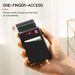 Luggage & Bags Aluminum Alloy Metal Card Box Side Push One Click Card Out Simple Anti Theft Brush Lycra Card Holder Oblique Mouth_viptrois.com