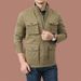 Men's Casual Workwear Jacket With Multiple Pockets, Stand Collar Water-Resistant & Durable, Relaxed Fit (Black/Khaki/Army Green/Gray) - Sizes M To 5XL_viptrois.com