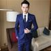 Men's Clothing plaid suit three piece wedding suit dress_viptrois.com