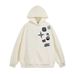 Fun Cartoon Starburst Print Hooded Sweatshirt Men's Trendy Autumn Winter 360G Loose Pullover_viptrois.com