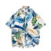 Men's Clothing Ice Silk All Match Short Sleeved Shirt Shorts Leisure Loose Beach Handsome Couple Style Two Piece Suit_viptrois.com