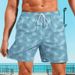 Premium Products Beach Large Size Quick Drying Loose Fitting Thin Quarter Men's Shorts Sports Casual Floral Pants_viptrois.com