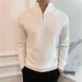 Men's Clothing Sweater Men's Business Slim Solid Color Bottoming Shirt_viptrois.com