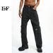 EF JEANS | 2023 European And American Street Multi-pocket Splicing Design Wide-leg Tooling Denim Trousers Straight Versatile_viptrois.com