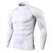 Men's Quick-Dry Compression Shirt, High Elasticity Breathable Long Sleeve Workout Top For Running & Gym,_viptrois.com