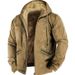 "Fleece-Lined Winter Hooded Jacket - Heavyweight Cotton Zip-Up Sweatshirt With Logo Customization, Relaxed Fit, Ribbed Hem For Urban Streetwear_viptrois.com