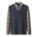Nordmann Middle-aged Dad Long Sleeve T-shirt Polo Spring And Autumn New Men's Two-piece Striped Top Base Shirt_viptrois.com