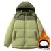 Corduroy Cotton-padded Coat For Men, Loose Color Matching Removable Hat, Cotton-padded Jacket For Men_viptrois.com